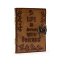 Leather Journal – Plain Paper – Life is Better with FriendsLeather Notebooks – Vintage Style JournalsHeart Notes