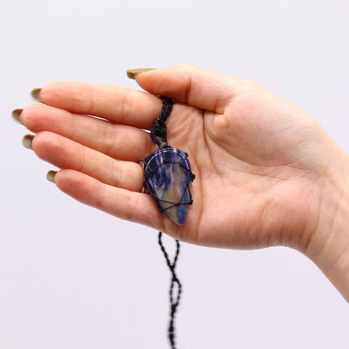 Laced Gemstone Teardrop Pendant - SodaliteLaced Gemstone PendantsHeart Notes