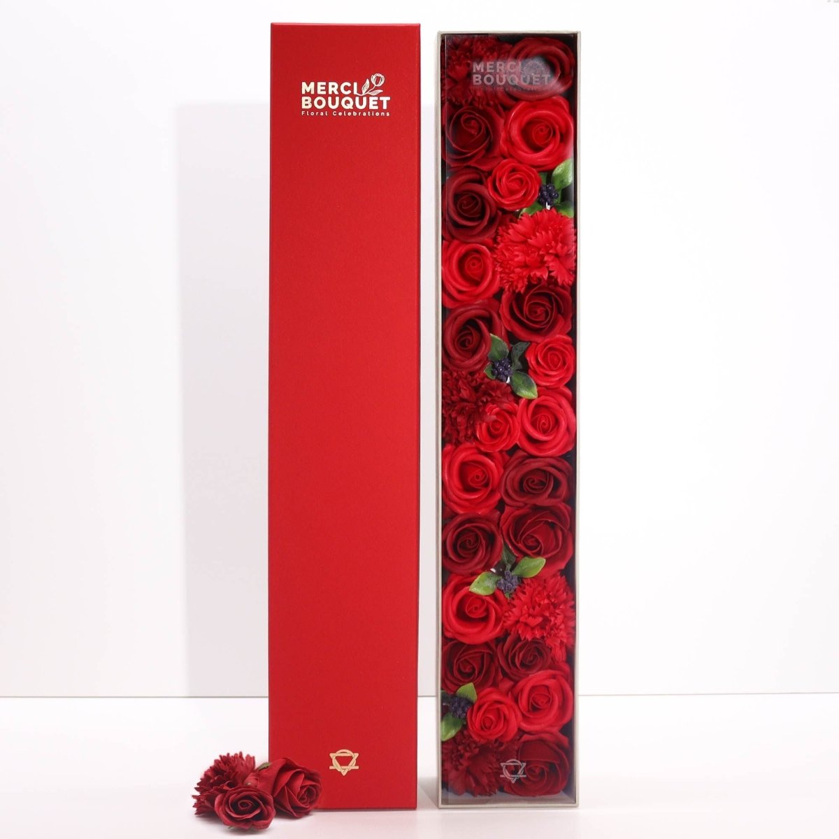 Extra Long - Classic Red RosesSoap Flower Gift BoxesHeart Notes