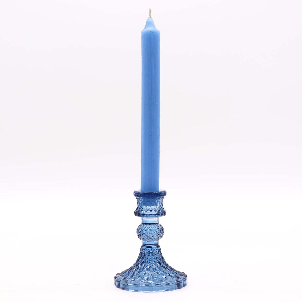 Vintage Dinner Candle Holder - Royal BlueGlass Candle Holders & JarsHeart Notes
