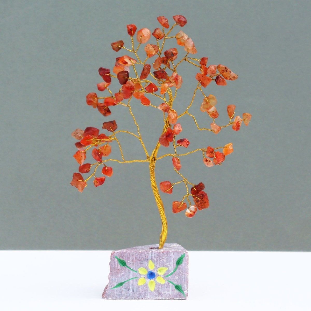 Carnelian - 80 StoneIndian Gemstone TreesHeart Notes