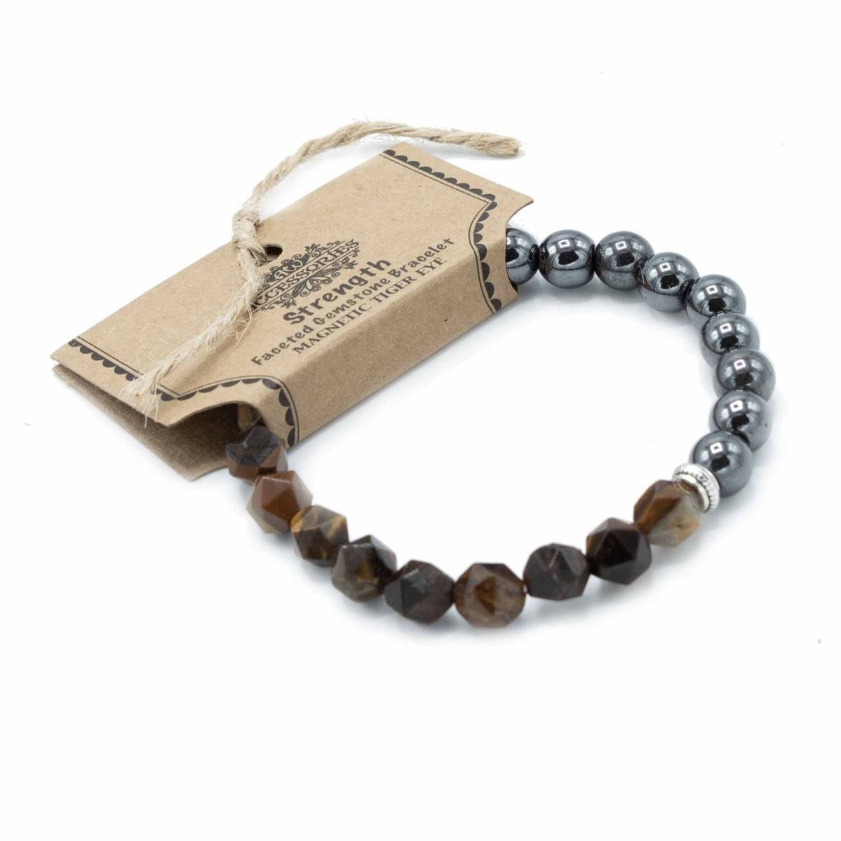 Faceted Gemstone Bracelet - Magnetic Tiger EyeFaceted Gemstone BraceletsHeart Notes