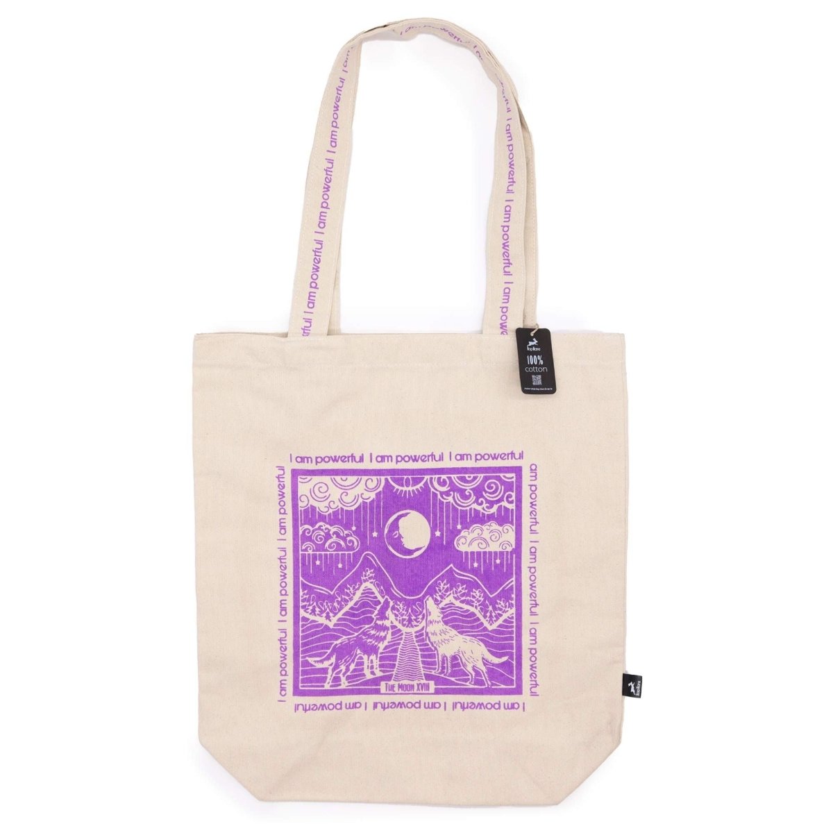 Hop Hare Tote Bag - I am PowerfulHop Hare Tarot Cotton BagsHeart Notes