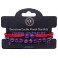 Gemstone Double Power Bracelets - AmethystGemstone Double Power BraceletsHeart Notes