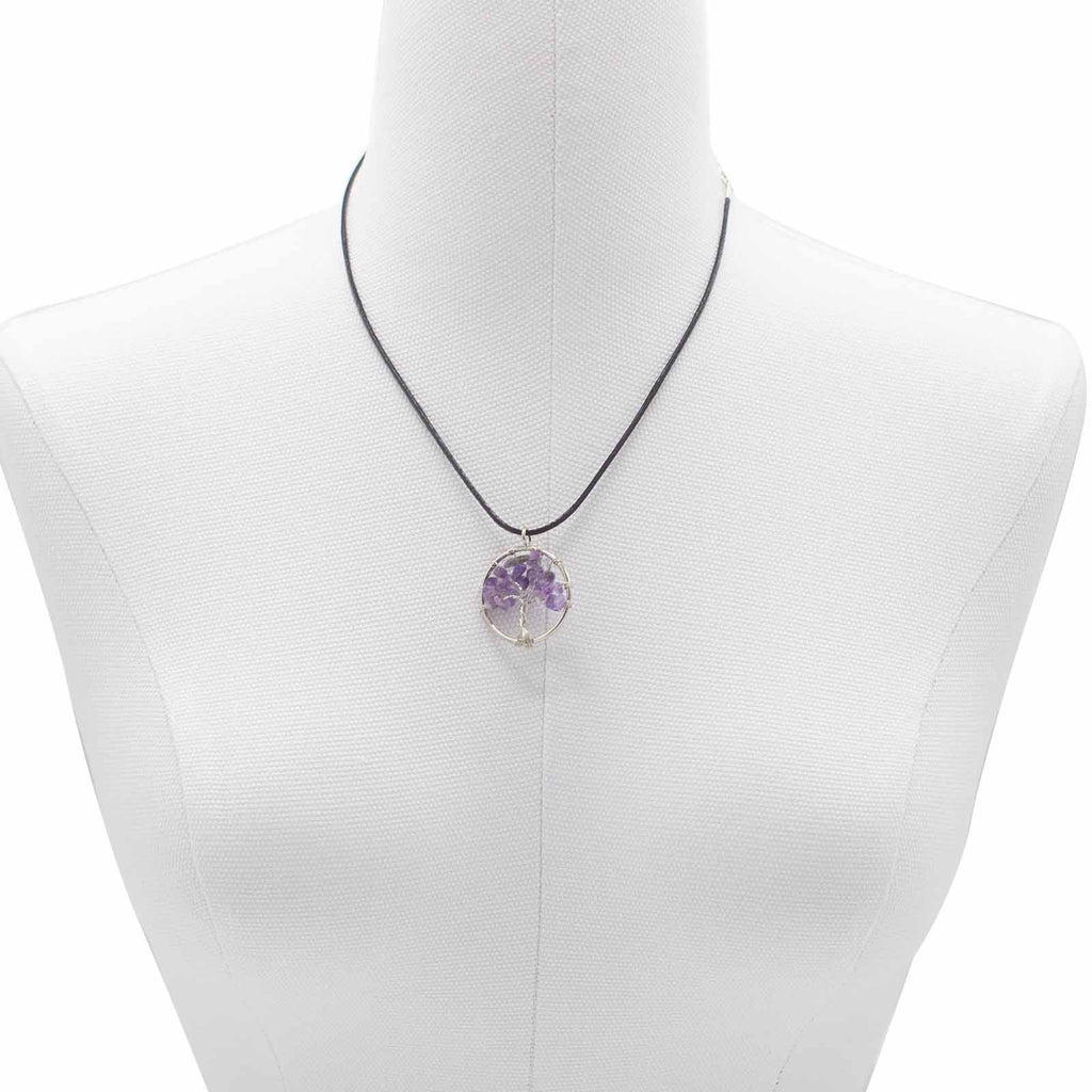 Tree of Life Pendant - AmethystGemstone Pendants - Tree of LifeHeart Notes