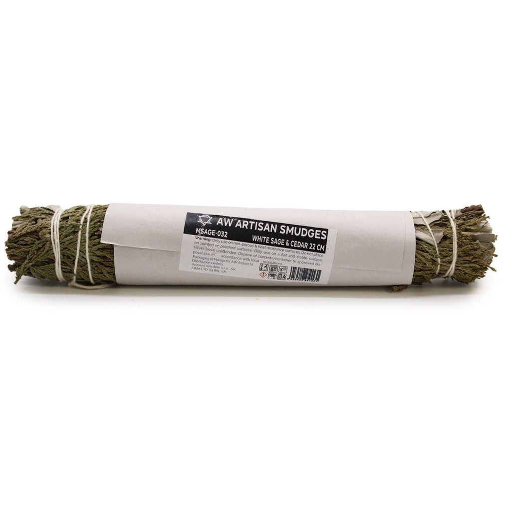 Smudge Stick - White Sage & Cedar 22 cmSmudge Sticks - individually wrappedHeart Notes