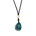 Cord Necklace Gemstone Pendant - Howlite TeardropCord Necklace Gemstone PendantsHeart Notes