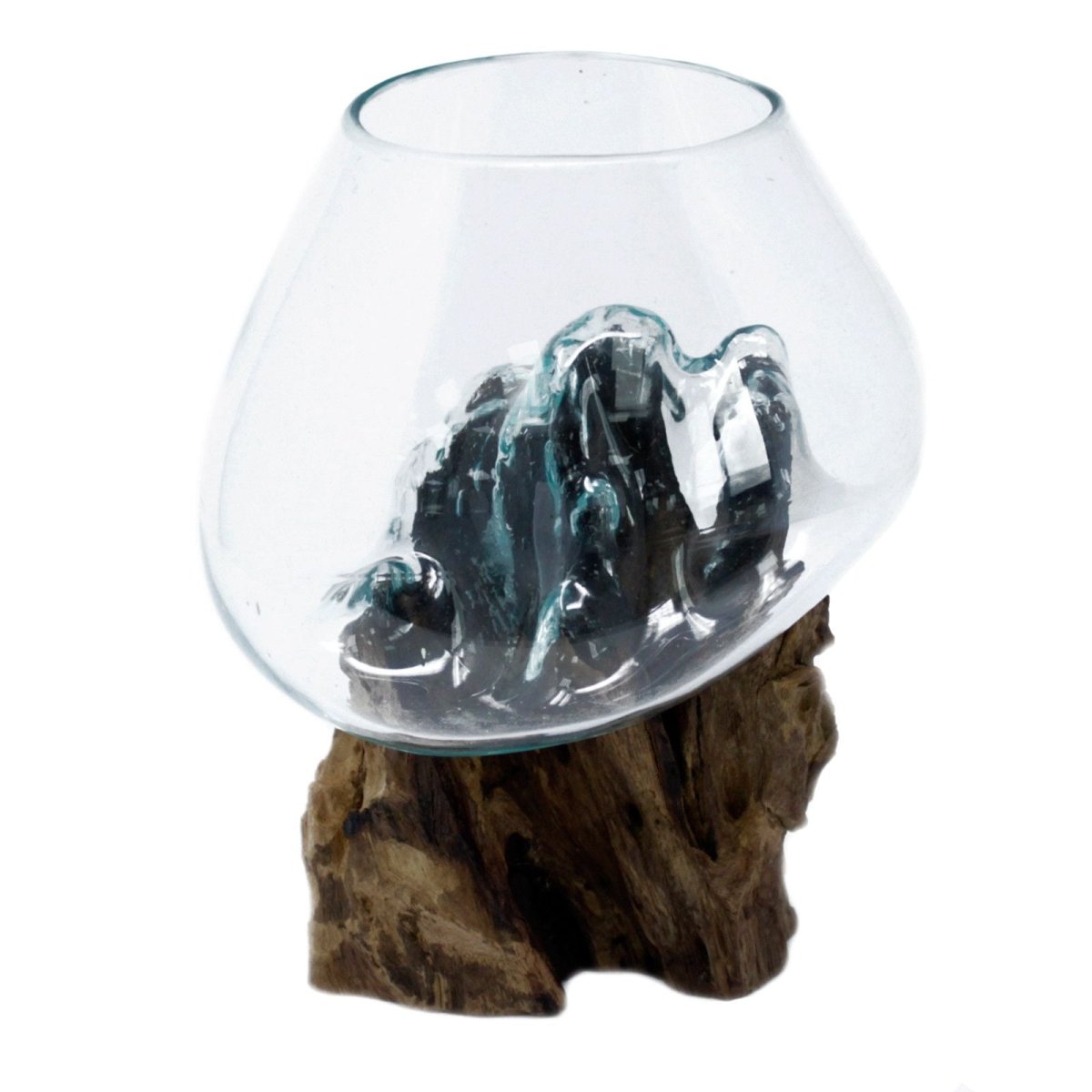 Molten Glass on Wood - Large BowlMolten Glass on WoodHeart Notes