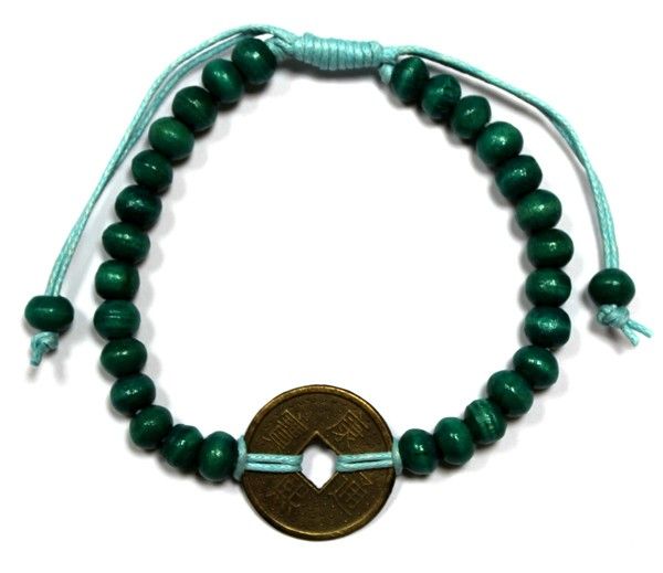 Good Luck Feng - Shui Bracelets - GreenBali Good Luck Feng Shui BraceletsHeart Notes
