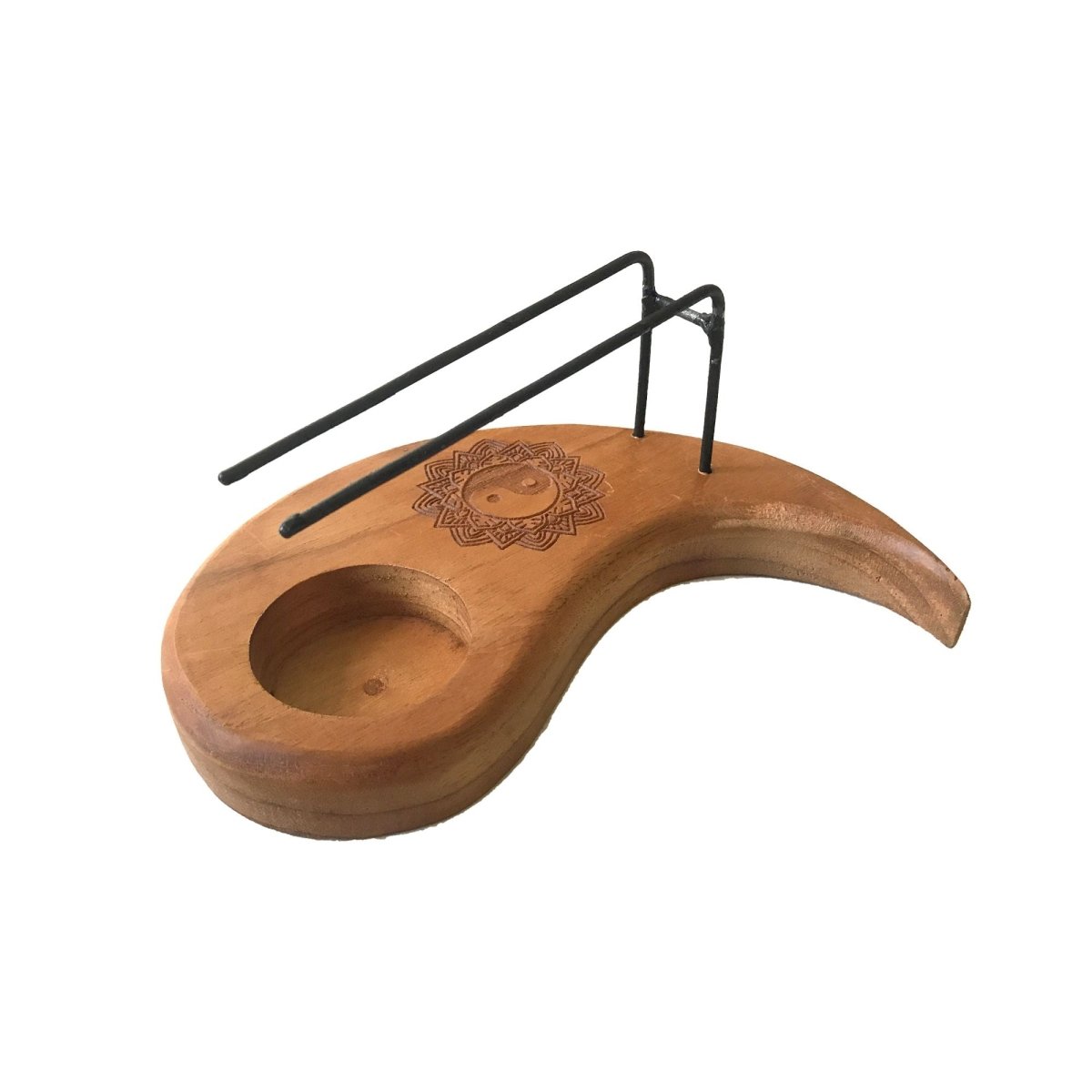 Teardrop Palo Santo Heater - Teak Wood - Yin & Yang DesignPalo Santo HeatersHeart Notes