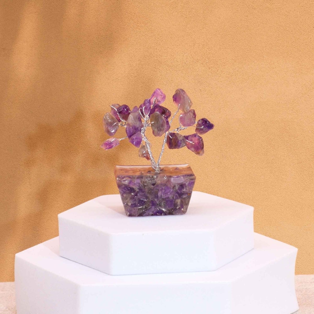 Mini Gemstone Tree On Orgonite Base - Amethyst (15 stones)Mini Gemstone TreesHeart Notes