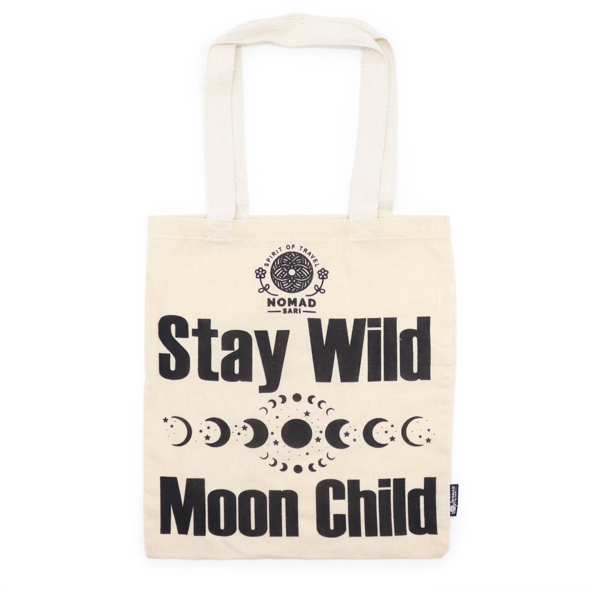 Iconic Basic Tote Bag - Stay Wild, Moon Child - Natural 4ozNomad Sari Iconic Tote Bags – Basic & ClassicHeart Notes