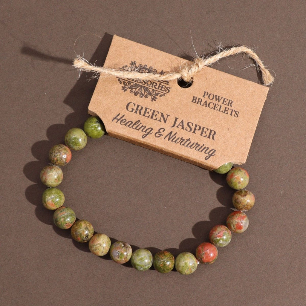 Power Bracelet - Green JasperPower BraceletsHeart Notes