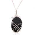 Swirl Wrapped Gemstone Necklace - Black OnyxIndian Gemstone NecklacesHeart Notes