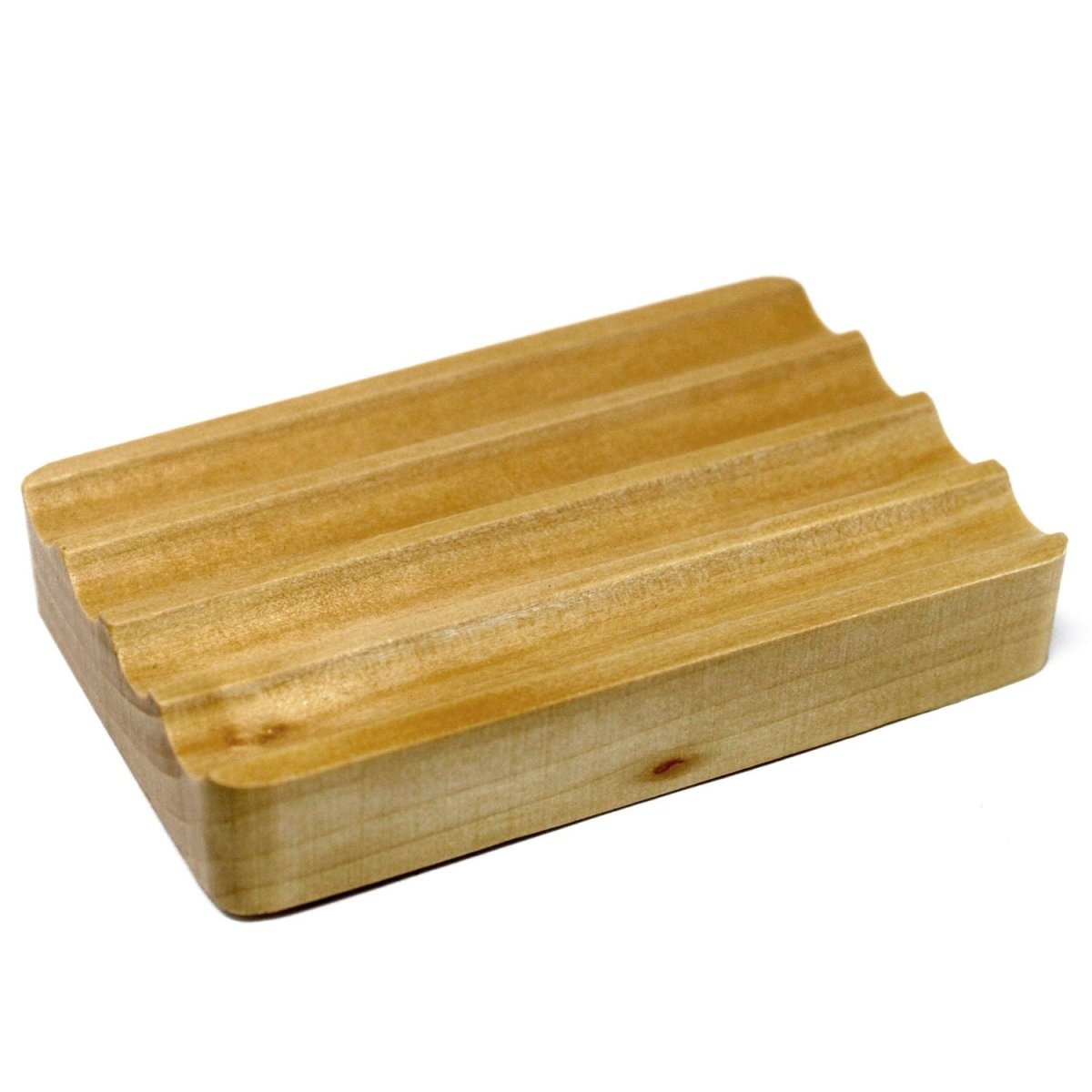 Hemu Wood Soap Dish - CorrugatedWooden Soap DishesHeart Notes