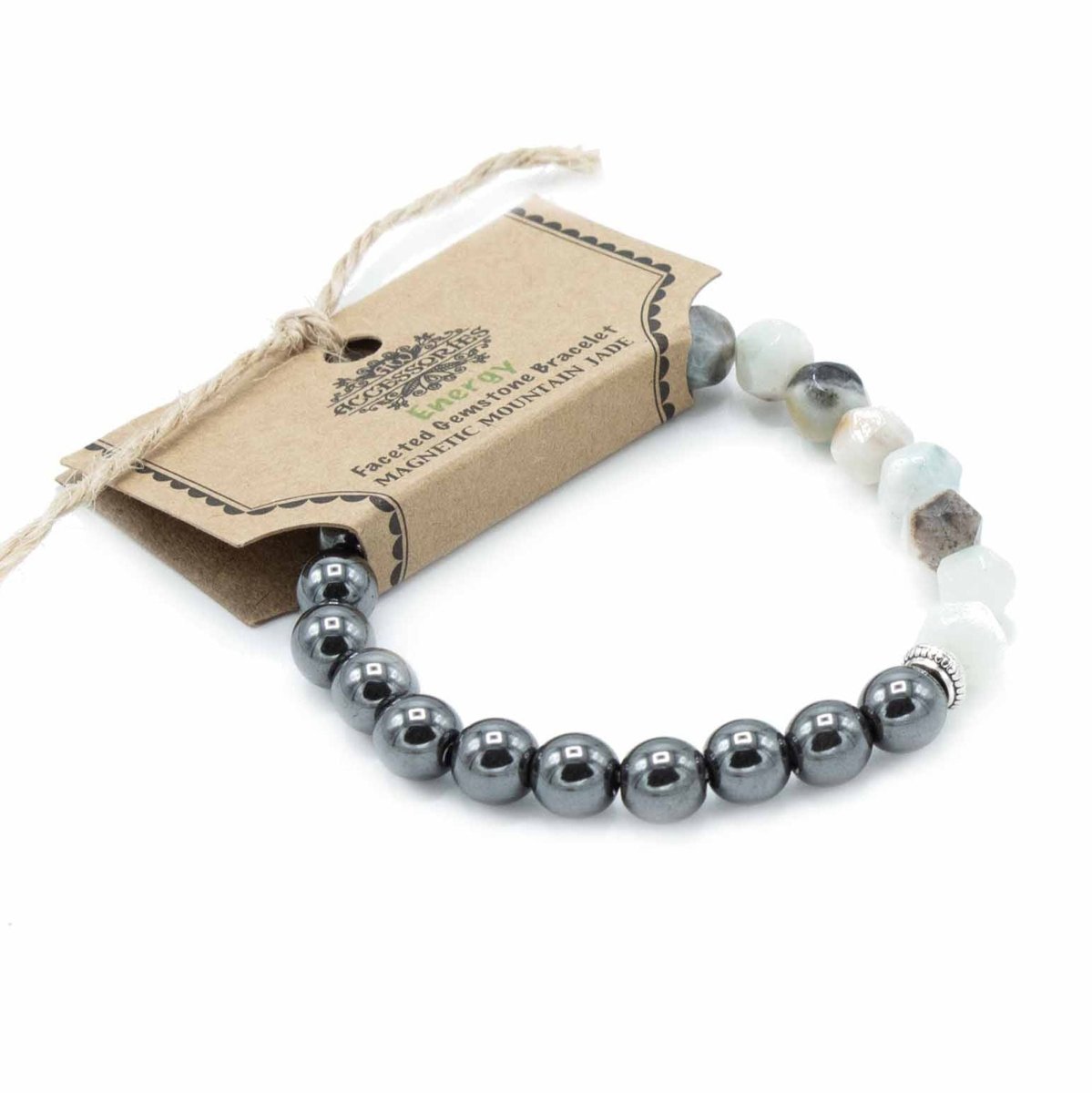 Faceted Gemstone Bracelet - Magnetic Mountain JadeFaceted Gemstone BraceletsHeart Notes