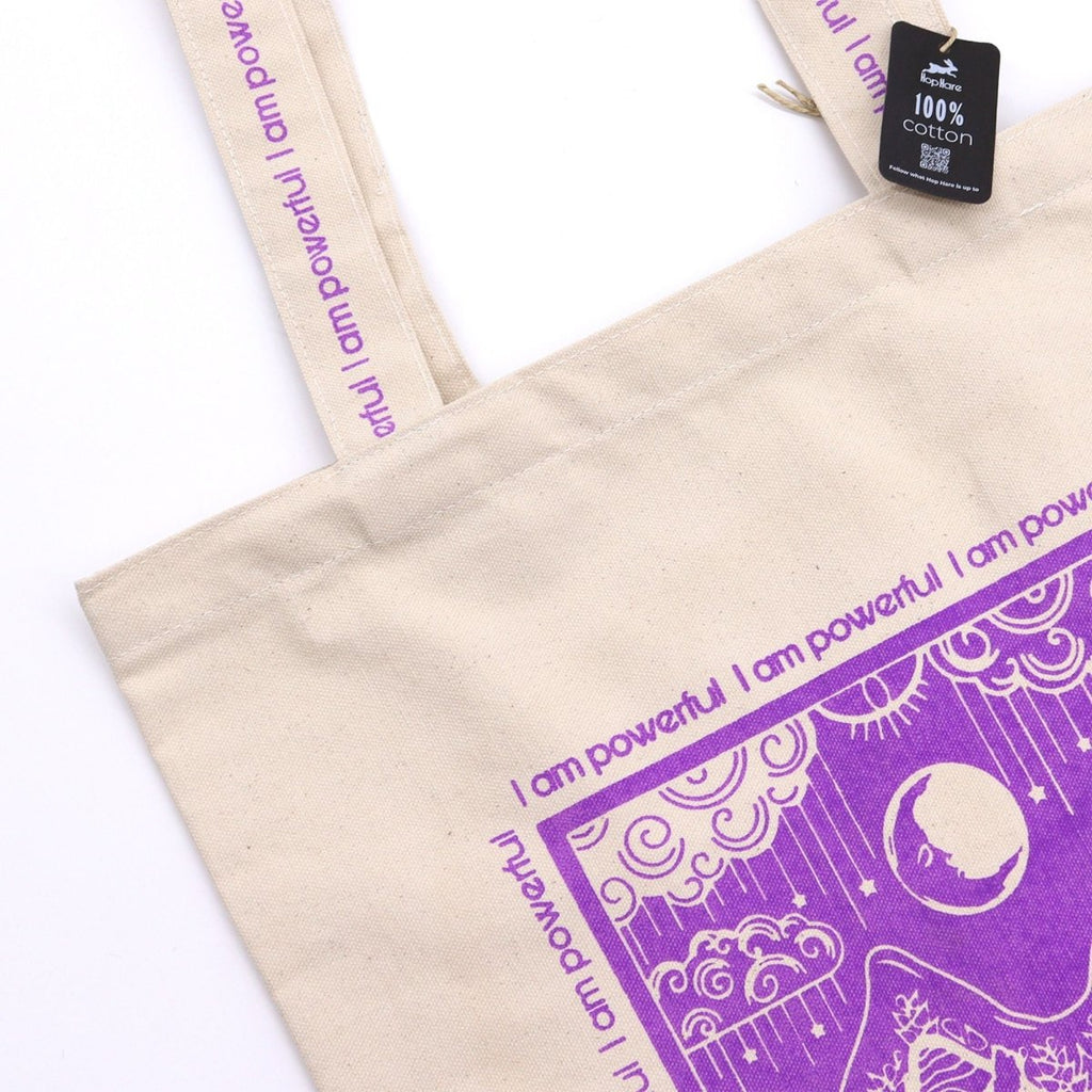 Hop Hare Tote Bag - I am PowerfulHop Hare Tarot Cotton BagsHeart Notes