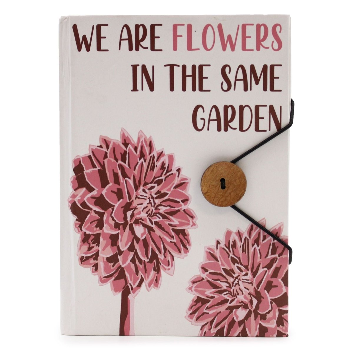 Notebook with strap - Flowers in the same gardenRecycled NotebooksHeart Notes