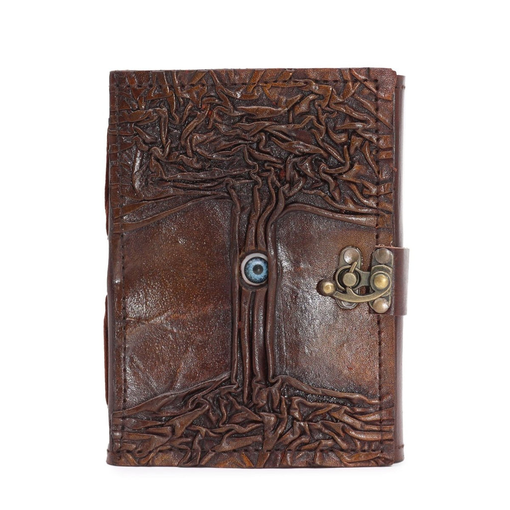 Black Tan Book - Evil Eye Decor - 160 Deckle Edges Pages - 17x12.5cmLeather Notebooks – Vintage Style JournalsHeart Notes