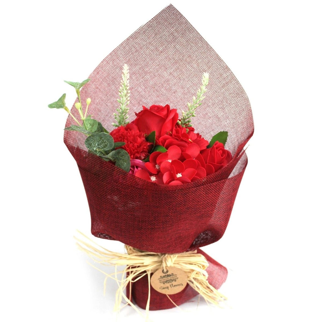 Standing Soap Flower Bouquet - RedSoap Flower BouquetsHeart Notes