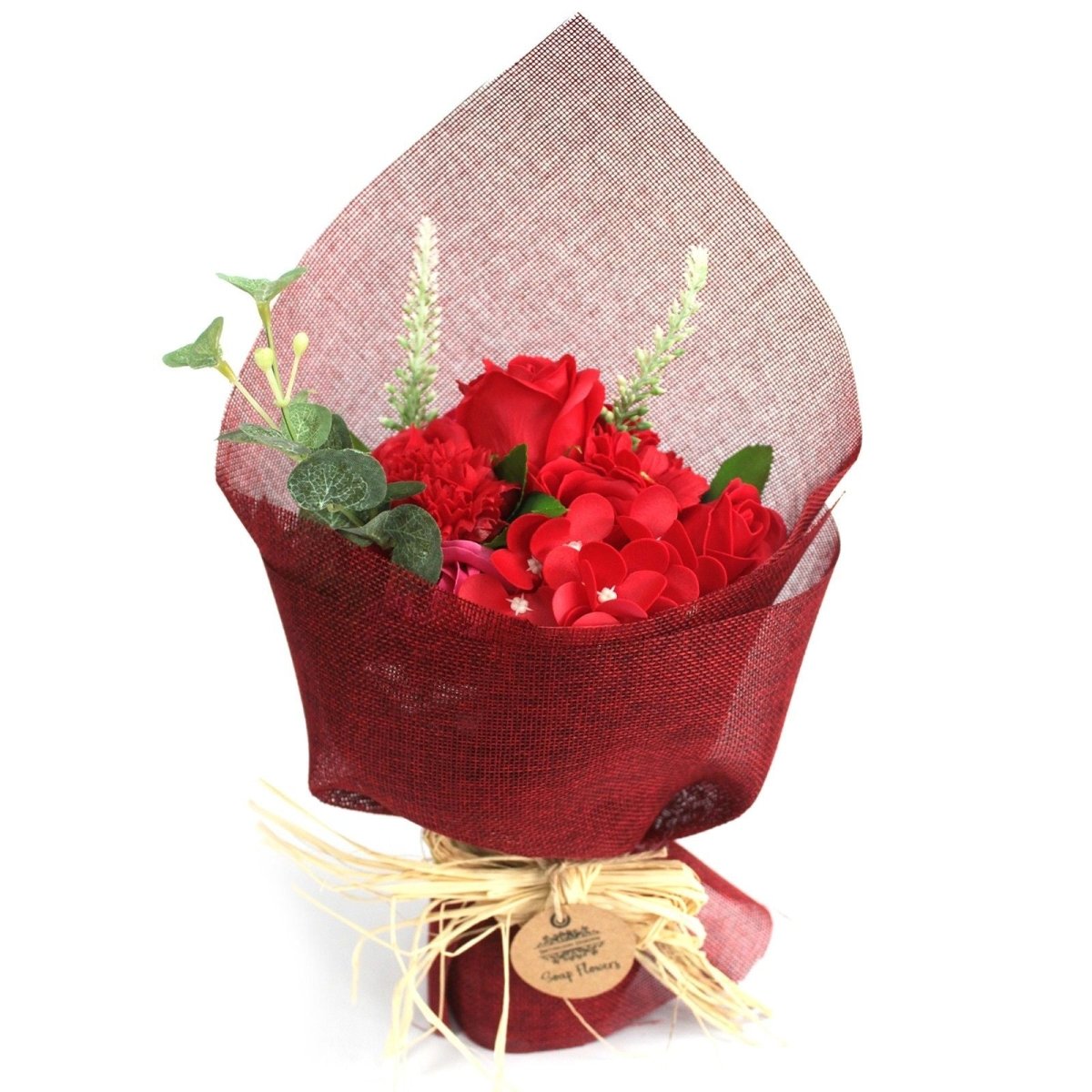 Standing Soap Flower Bouquet - RedSoap Flower BouquetsHeart Notes