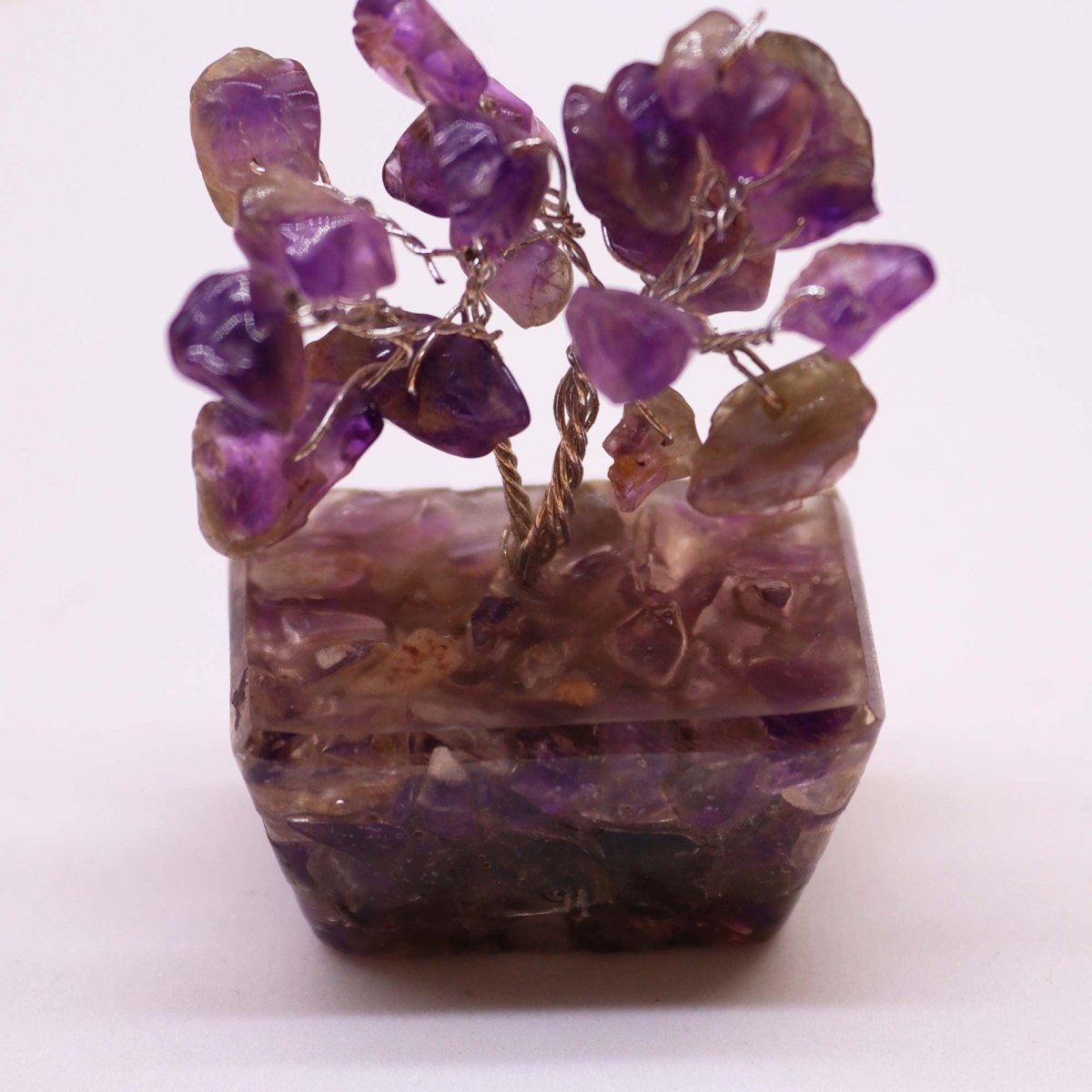 Mini Gemstone Tree On Orgonite Base - Amethyst (15 stones)Mini Gemstone TreesHeart Notes