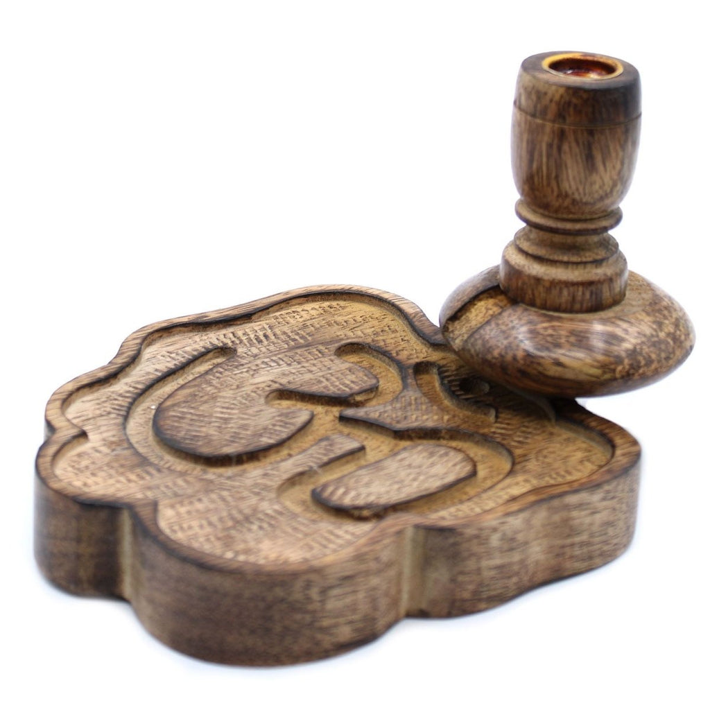 Sm Mango Wood Backflow Burner - OhmMango Wood Backflow BurnerHeart Notes