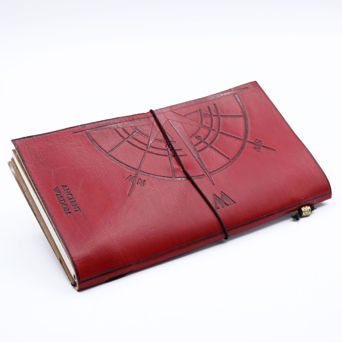 Handmade Leather Journal – The Adventure Begins – Red (80 pages)Leather JournalsHeart Notes
