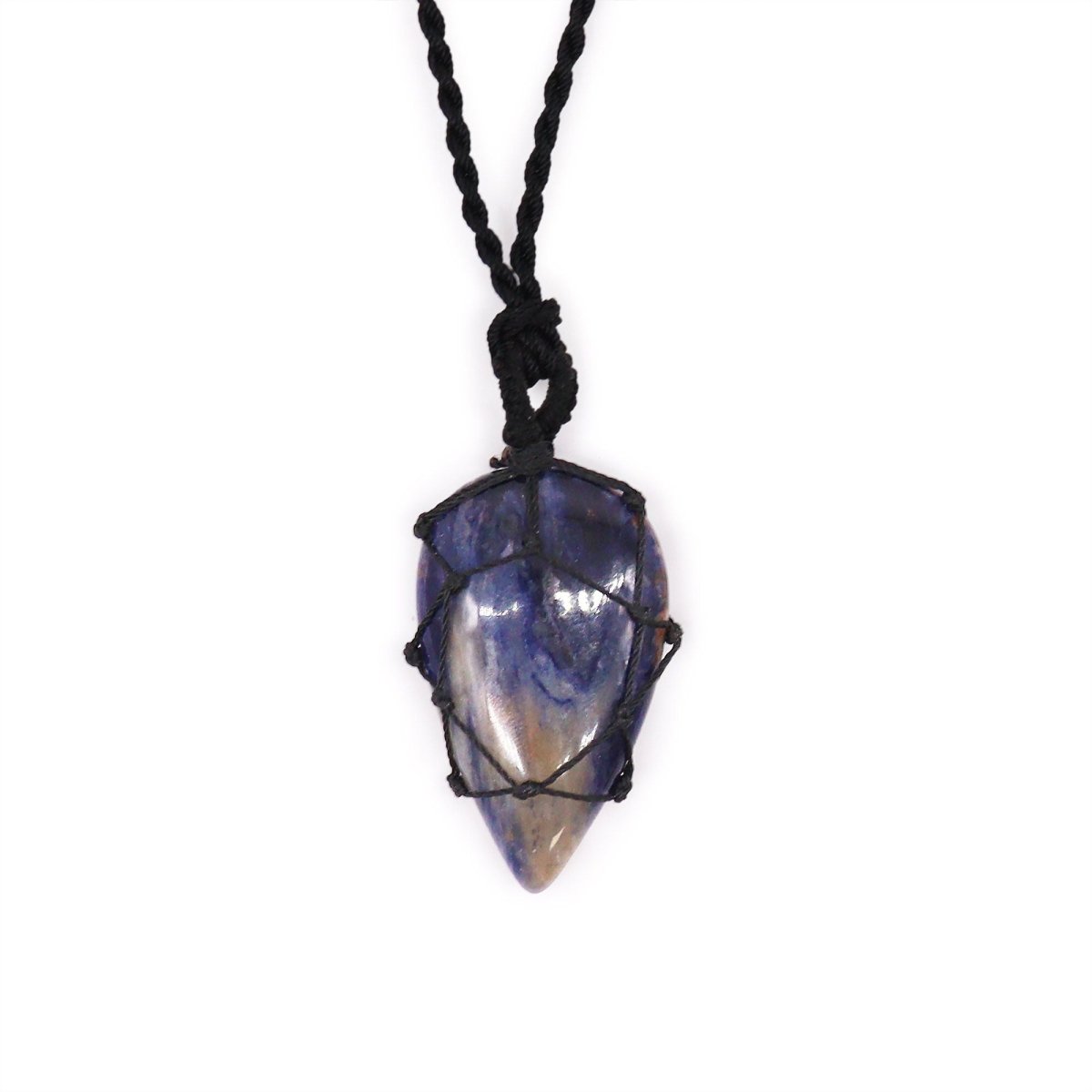Laced Gemstone Teardrop Pendant - SodaliteLaced Gemstone PendantsHeart Notes