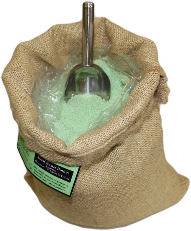 Stress Buster Potion 7kg Hessian SackAromatherapy 7kg Bath PotionsHeart Notes