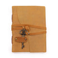 Oiled Tan Leather & Key - 200 pages - 13x18cmLeather Notebooks – Vintage Style JournalsHeart Notes