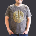 Nomad Sari Stonewashed Cotton T-Shirt – Chakra – Dark Grey – XL