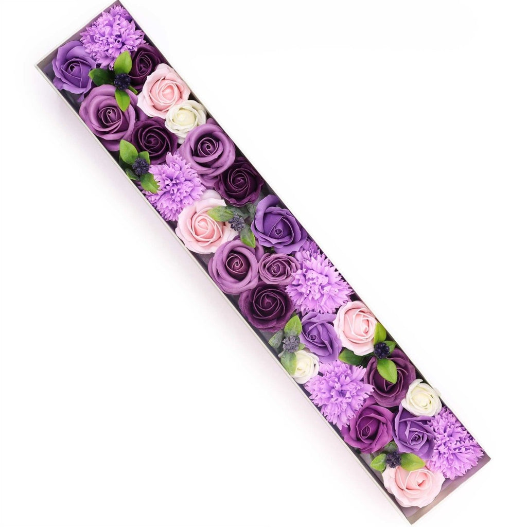 Extra Long - Lavender Rose & CarnationSoap Flower Gift BoxesHeart Notes