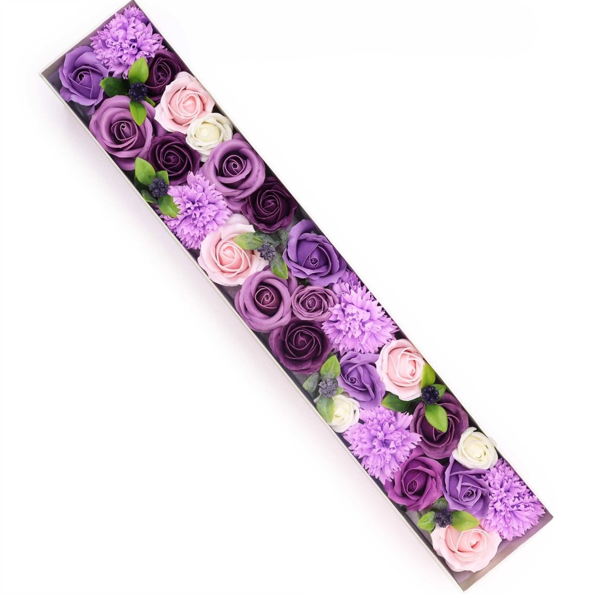 Extra Long - Lavender Rose & CarnationSoap Flower Gift BoxesHeart Notes
