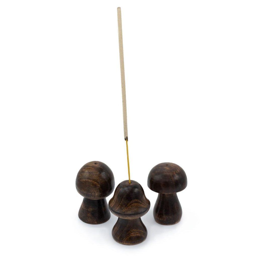 Set of 3 Mini Incense Mushrooms (8cm 7cm 6.5cm)Incense HoldersHeart Notes