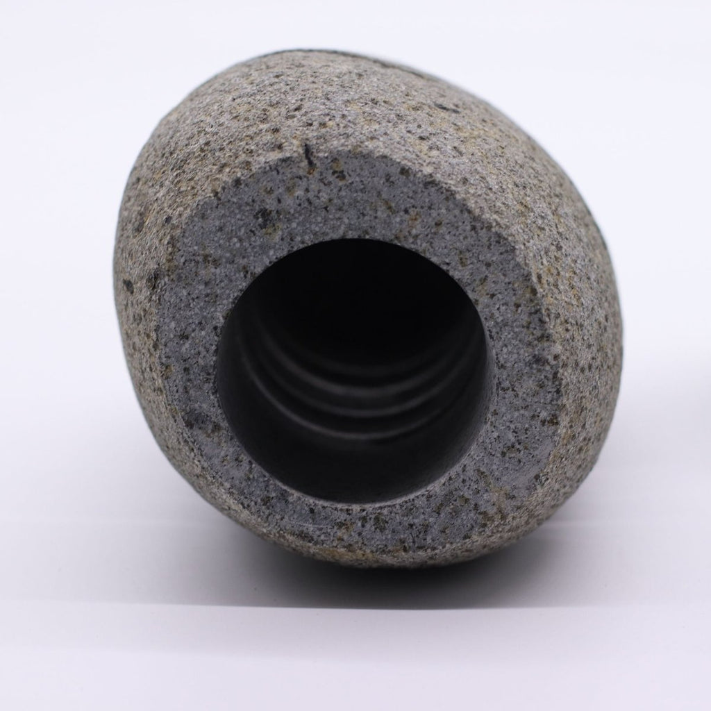Natural Riverstone Candle Holder - Standing Stone CutRiverside Stone Candle HoldersHeart Notes
