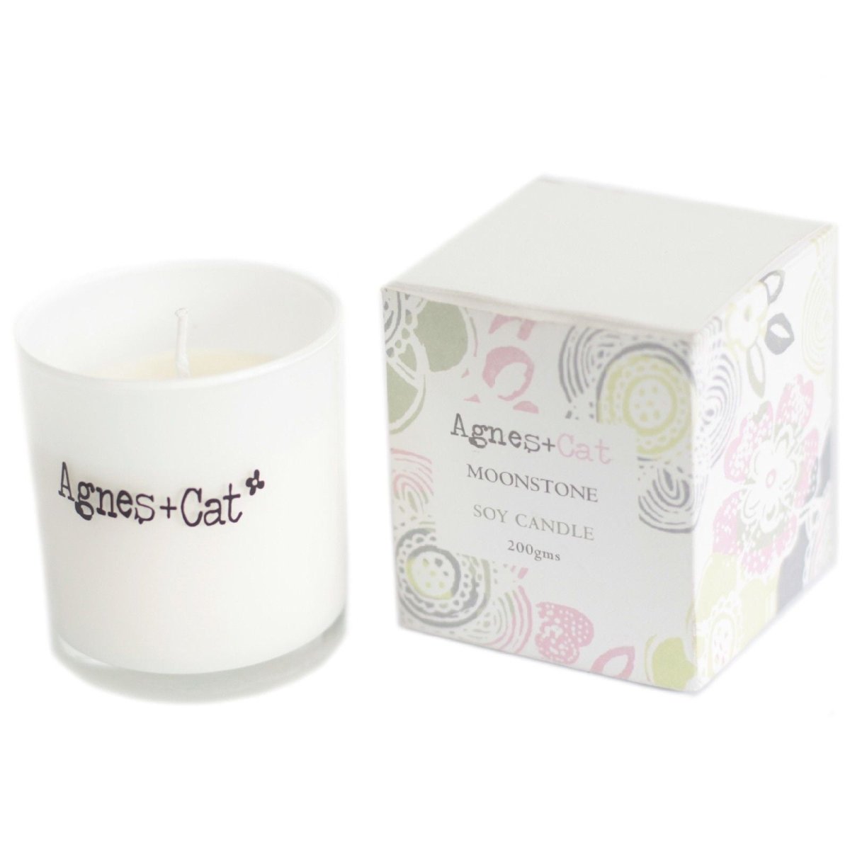 Agnes + Cat Votive Candle - MoonstoneAgnes + Cat Soy Wax Votive Candles 200gHeart Notes