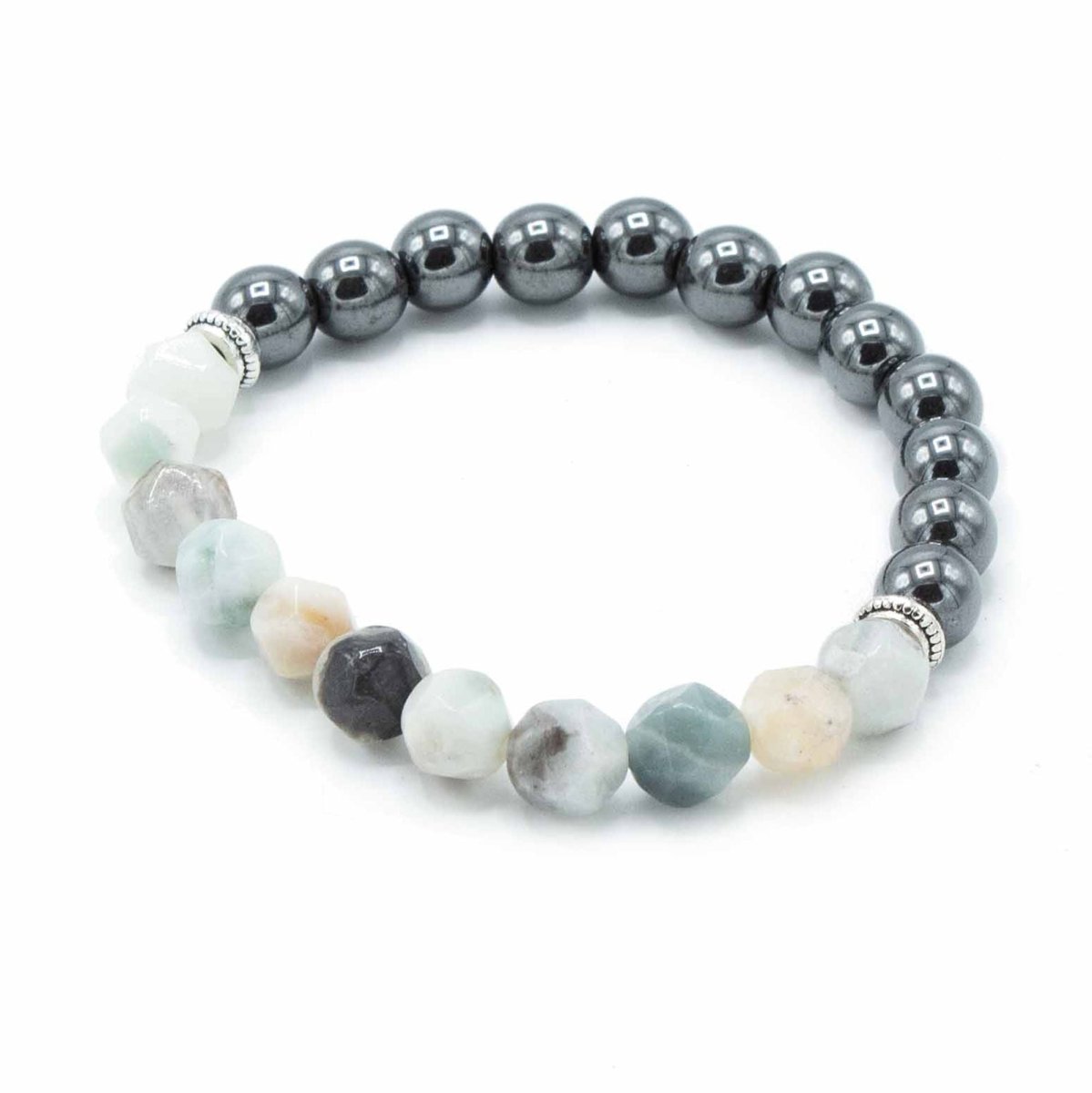 Faceted Gemstone Bracelet - Magnetic Mountain JadeFaceted Gemstone BraceletsHeart Notes