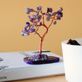 Gemstone Tree - Amethyst on Natural Agate Base (35 stones)Gemstone Wishing TreesHeart Notes