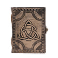 Circle Triquetra - Esoteric Notebook - Antique Grey - 200 pages Stich Edge - 17.5x12.5x3cmLeather Notebooks – Vintage Style JournalsHeart Notes