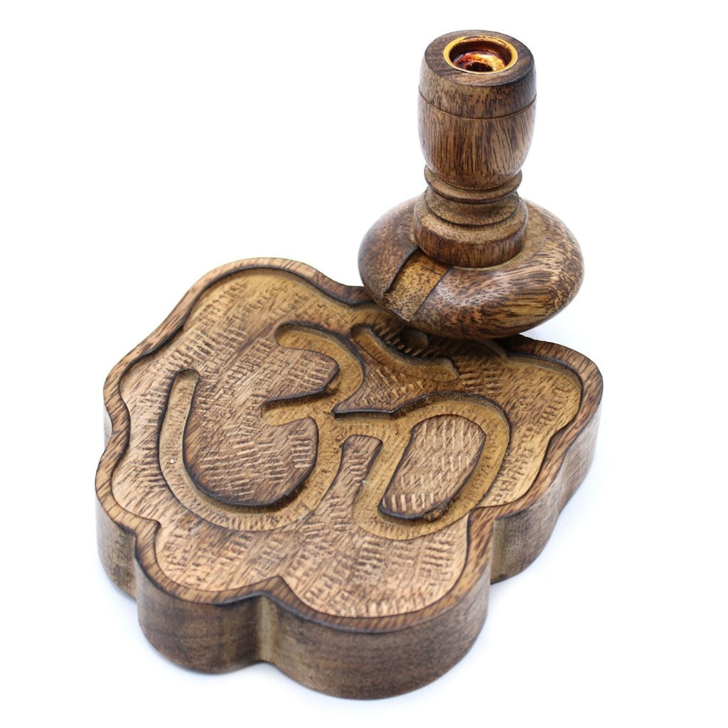 Sm Mango Wood Backflow Burner - OhmMango Wood Backflow BurnerHeart Notes