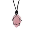 Laced Gemstone Teardrop Pendant - Rose QuartzLaced Gemstone PendantsHeart Notes