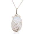 Swirl Wrapped Gemstone Necklace - OpaliteIndian Gemstone NecklacesHeart Notes