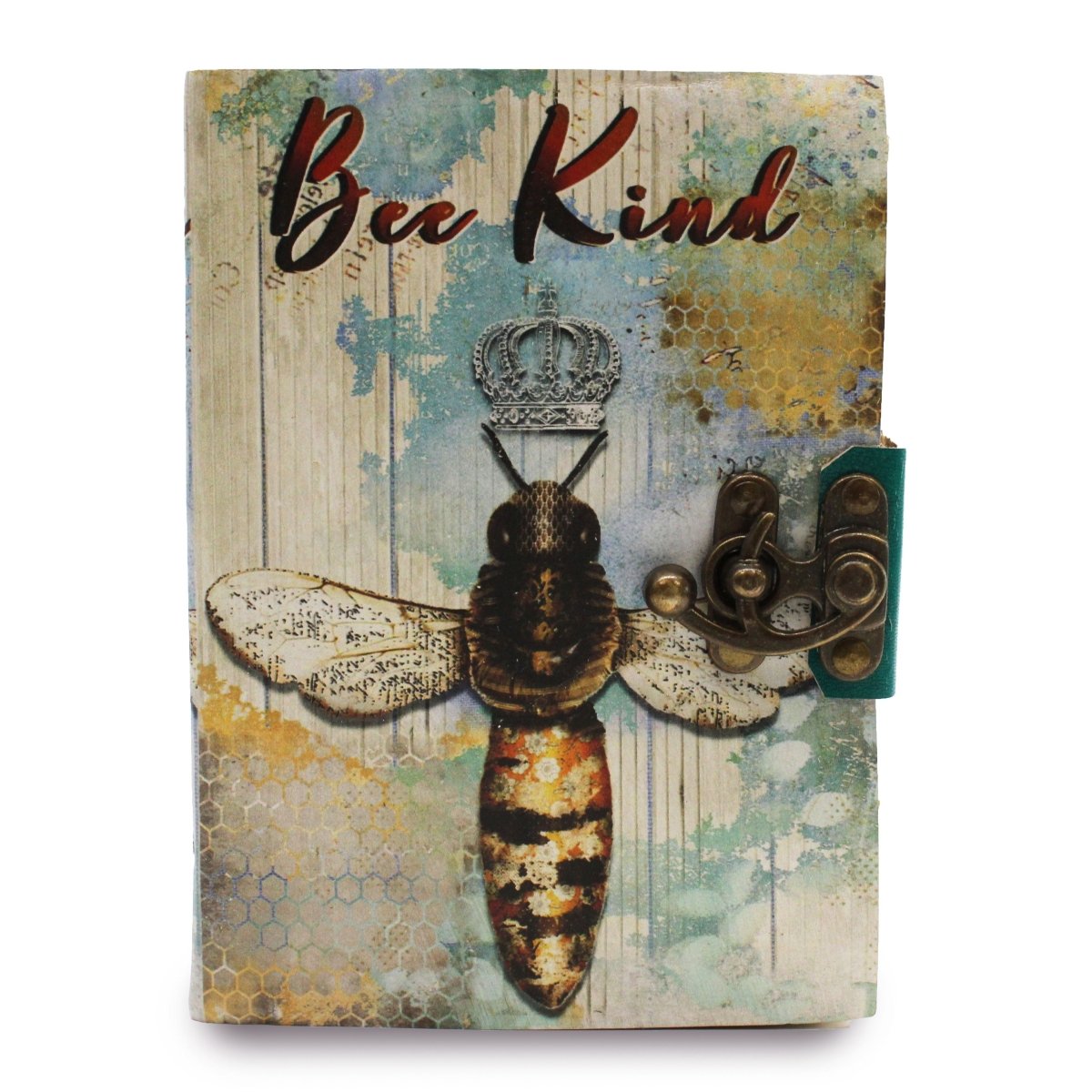 Leather "Bee Kind" Deckle - edge Notebook (7x5")Leather Notebooks – Vintage Style JournalsHeart Notes