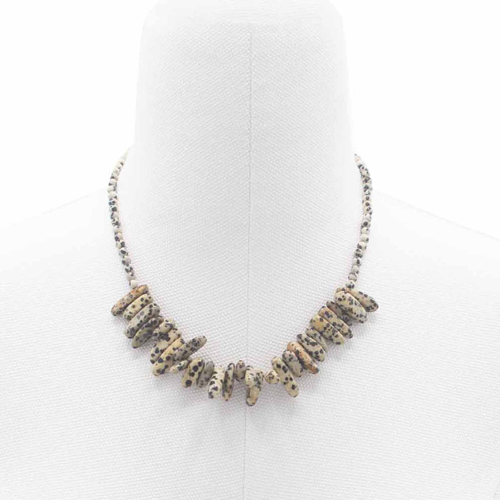 Longstone Gem Necklace - Dalmatian StoneLongstone Gem NecklacesHeart Notes