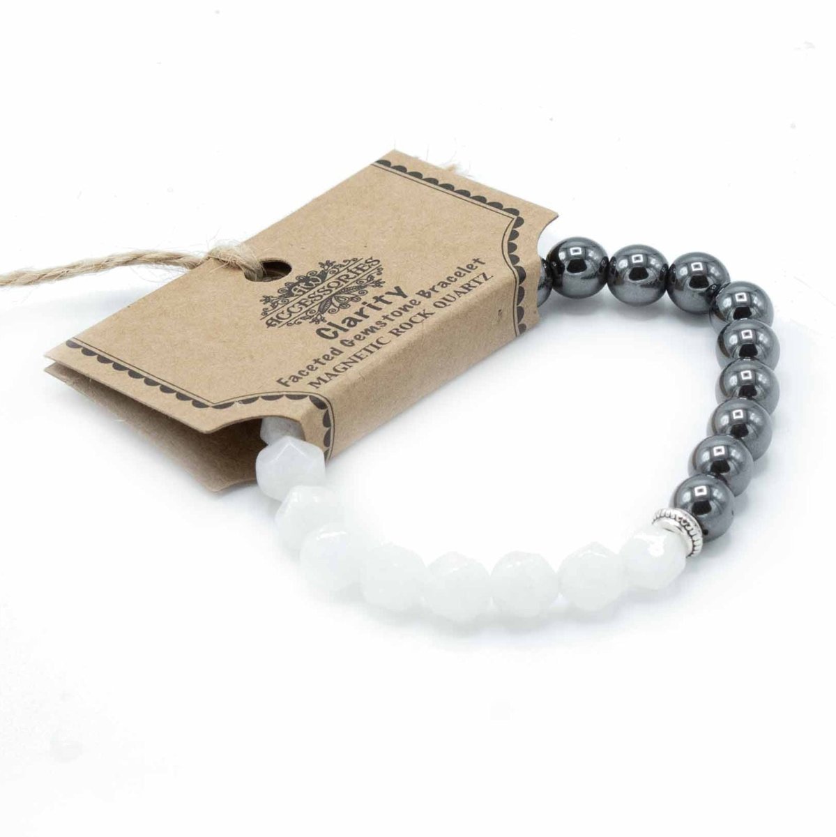 Faceted Gemstone Bracelet - Magnetic Rock QuartzFaceted Gemstone BraceletsHeart Notes