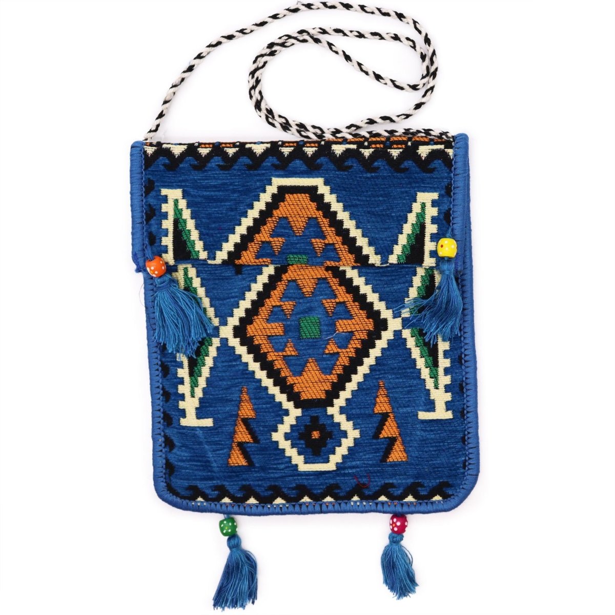 Sky Blue Kilim Messenger Festival BagKilim Messenger Festival BagHeart Notes