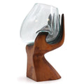 Carved Hand with Molten Glass BowlMolten Glass on WoodHeart Notes