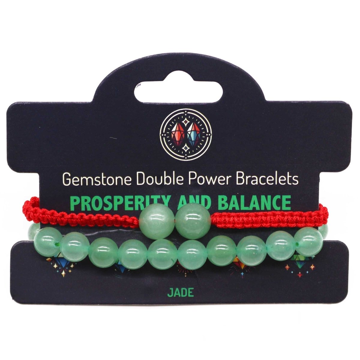 Gemstone Double Power Bracelets - JadeGemstone Double Power BraceletsHeart Notes