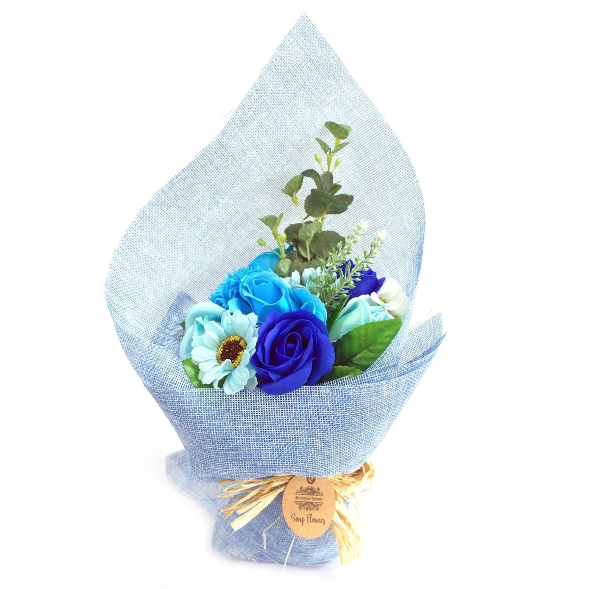 Standing Soap Flower Bouquet - BlueSoap Flower BouquetsHeart Notes